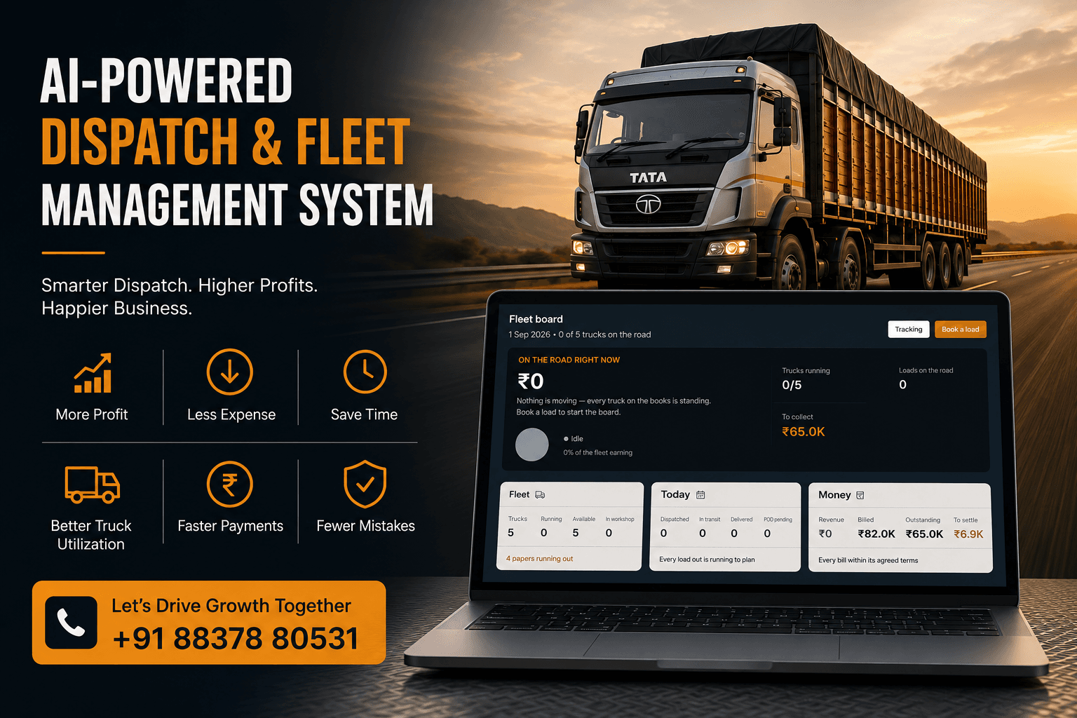 FleetKoin dispatch and fleet management dashboard